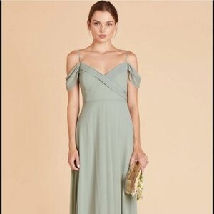 Sage Chiffon Birdy Grey Bridesmaid Dress Size M Formal Wedding Preowned